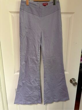 STAUD Lavender High-Waist Flared Trousers